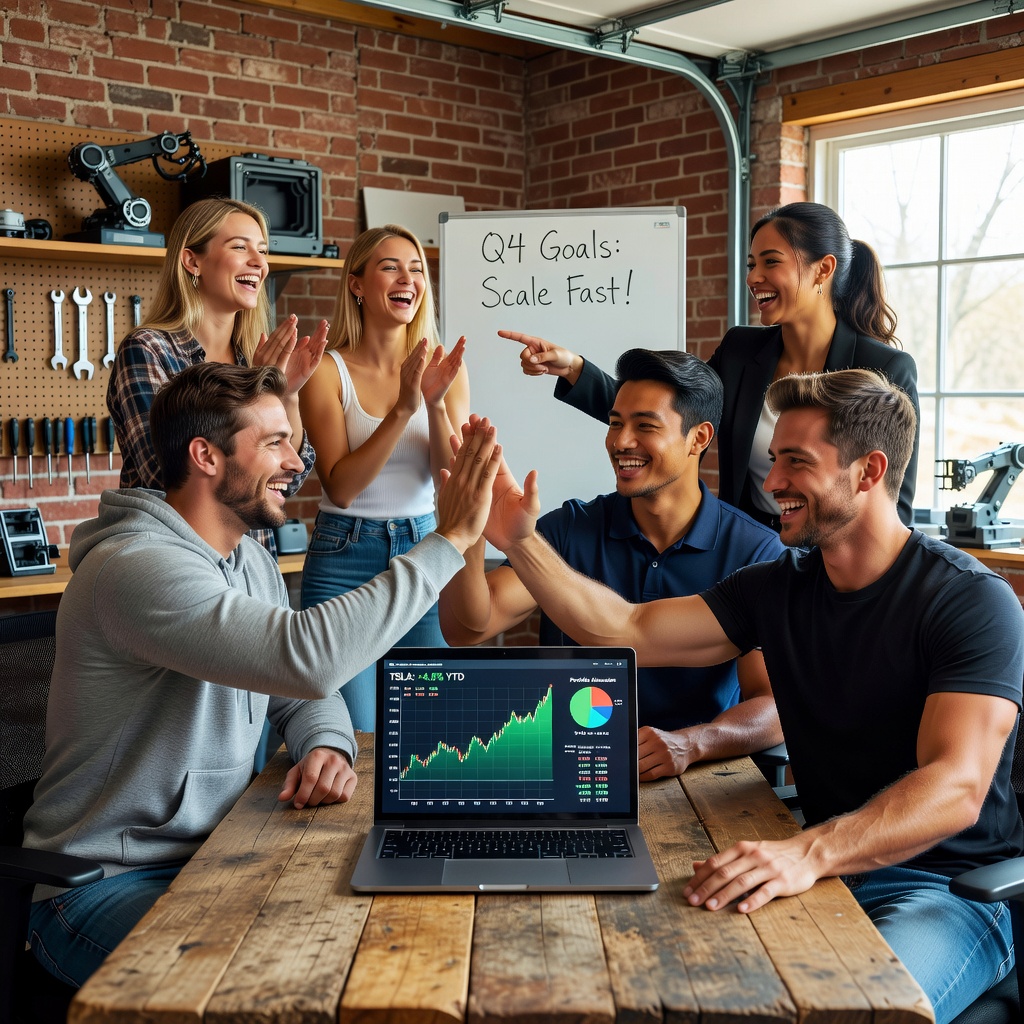 Young men in a home office brainstorming real investment strategies, ignoring phones with TikTok notifications