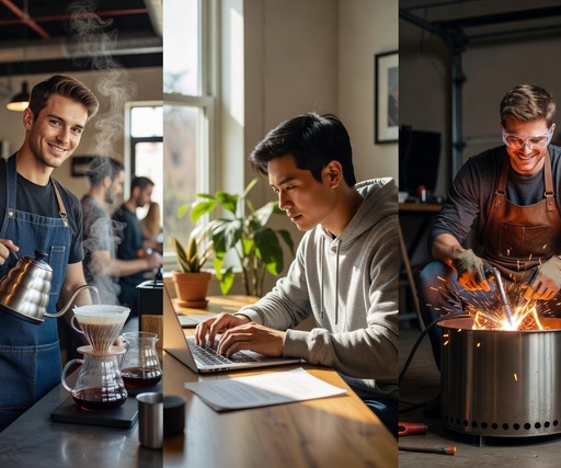 Careers & Income - Echoes of Empty Desks: Three Young Men's Gritty Grind in America's Wage Squeeze