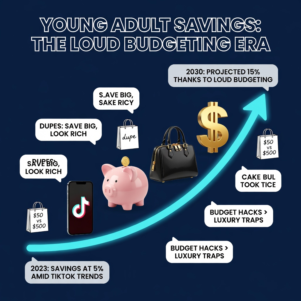 Chart showing rising savings rates among young adults from trends