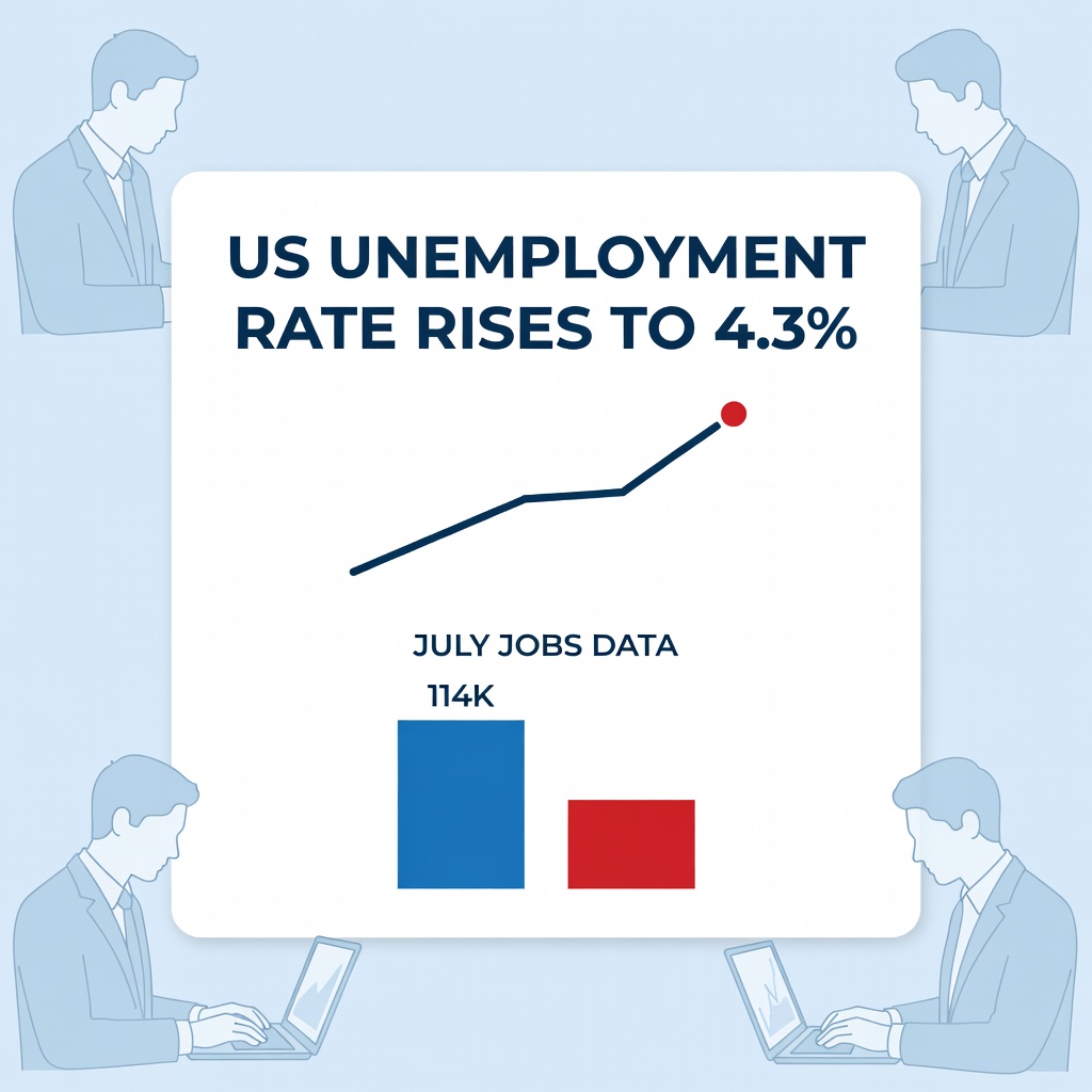 Graph of rising US youth unemployment with Gen Z workers networking in background