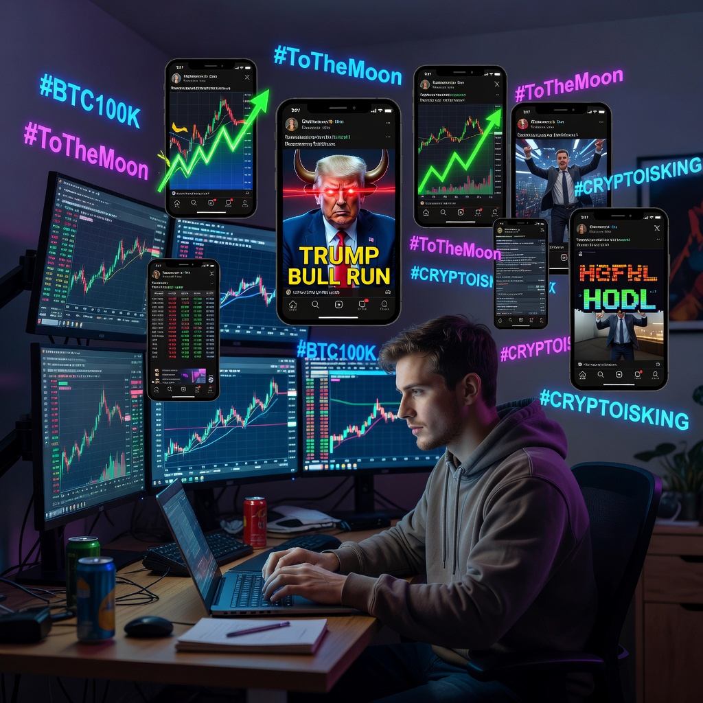 Viral X screenshots of Bitcoin memes and trader predictions during the rally